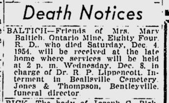 Mary Baltich obit